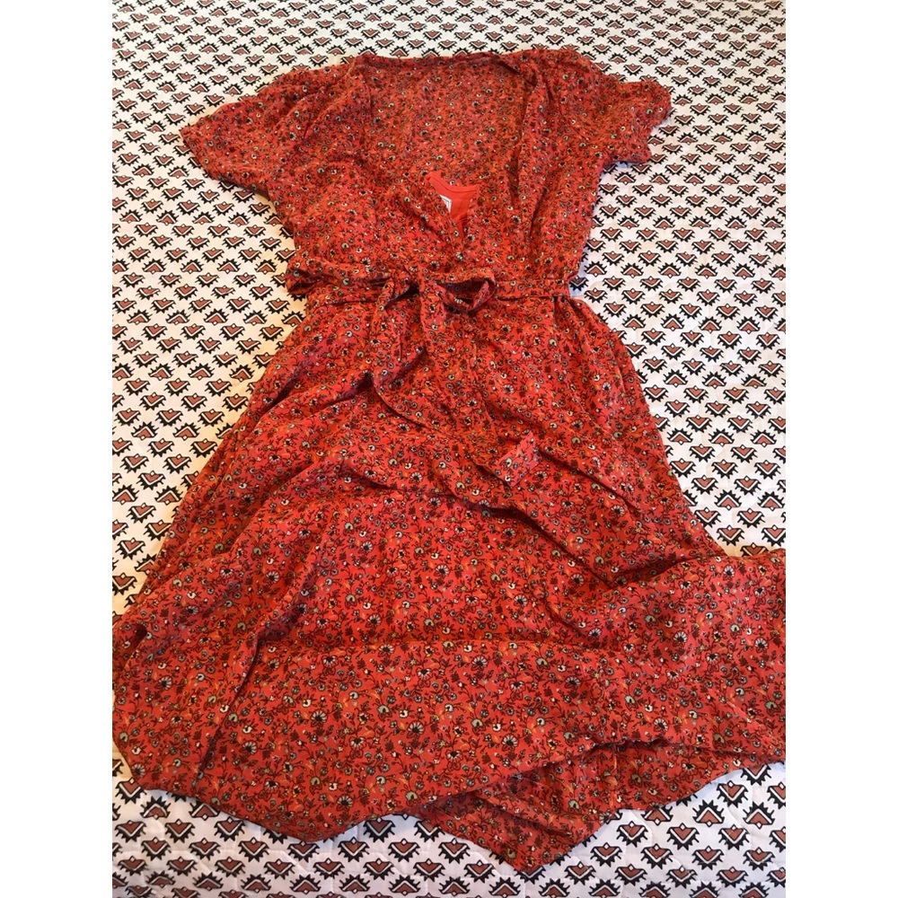 Abercrombie and Fitch puff sleeve midi dress XS